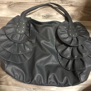 Gray purse Large Hobo Bag